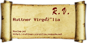 Ruttner Virgília névjegykártya